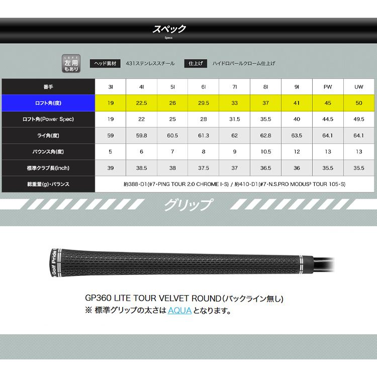 (特注 納期5-7週) ピンゴルフ i230 アイアン単品 プロジェクトX-LZ シャフト 2023年モデル (日本正規品)｜b-kenkougolf｜06