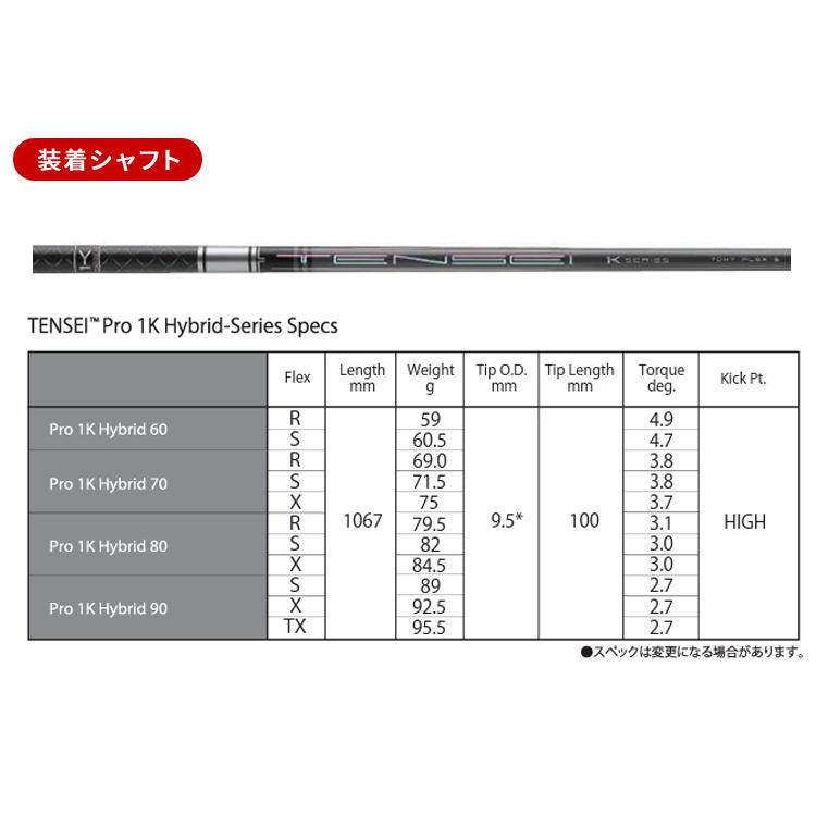 (特注 納期2-5週) タイトリスト TSR1 ユーティリティ TENSEI(テンセイ)PRO1Kハイブリッド シャフト 2023年モデル(日本正規品)｜b-kenkougolf｜06