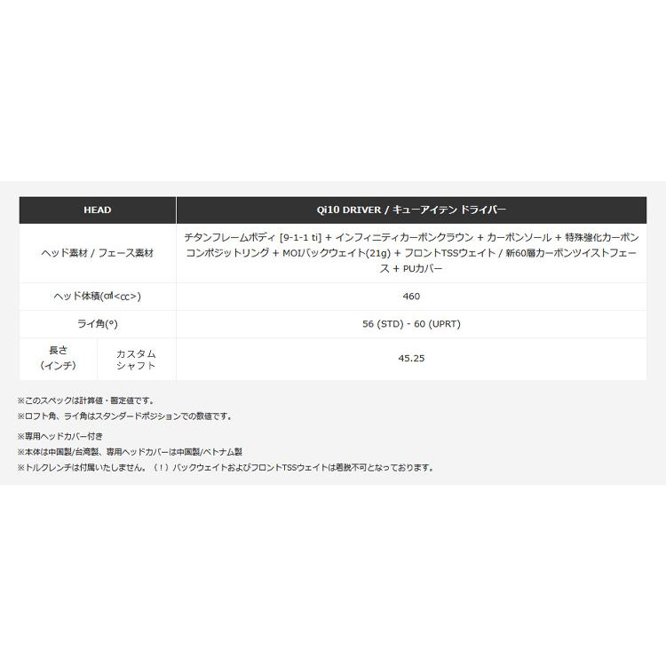 (特注 納期2-4週)(レフティ) テーラーメイド Qi10 ドライバー TENSEI(テンセイ)PROホワイト1K シャフト 2024年モデル (日本正規品)｜b-kenkougolf｜07