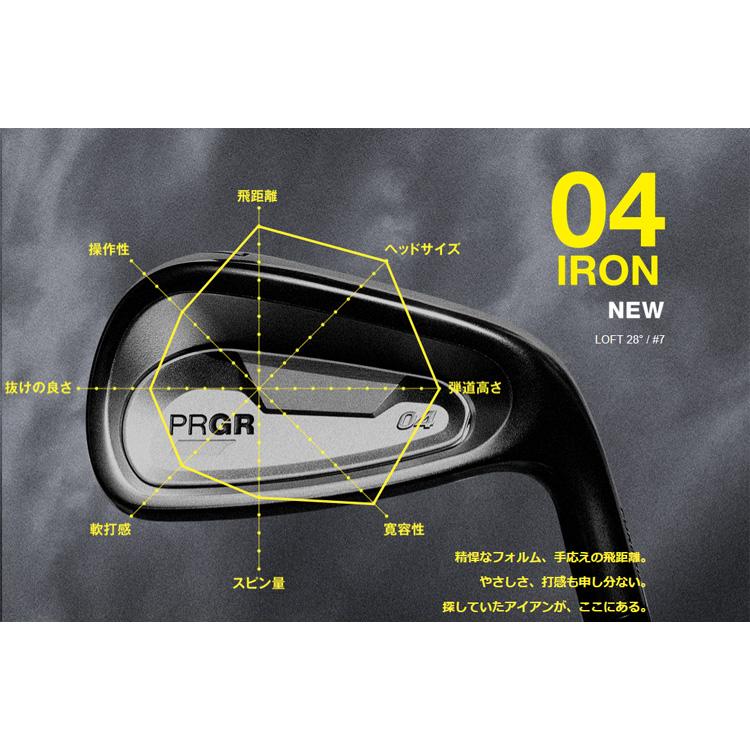 PRGR 04アイアン 7-AW 5本セット Zelos 8 R 純正シャフト付 PRGR（プロギア） (特注 納期2-4週)プロギア 04アイアンセット(5本 #7