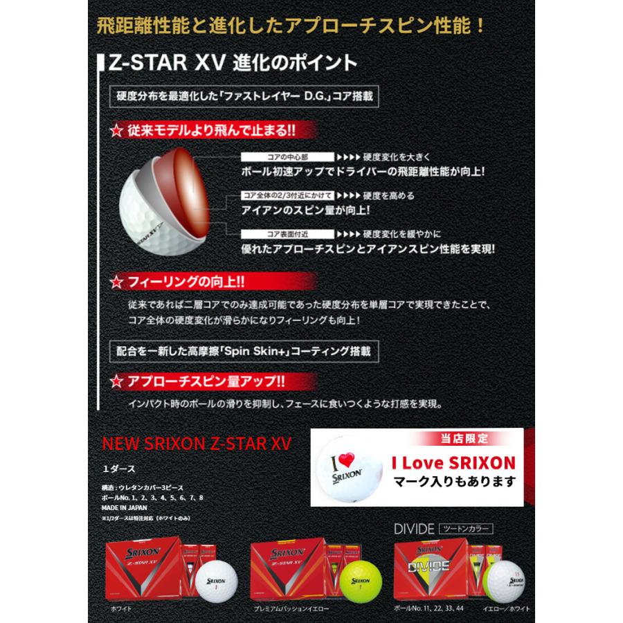 【2ダースセット】ダンロップ スリクソン 2023 New Z-STAR ・ Z-STAR XV ゴルフボール 2ダース(24球) ゼットスター (日本正規品)｜b-kenkougolf｜07