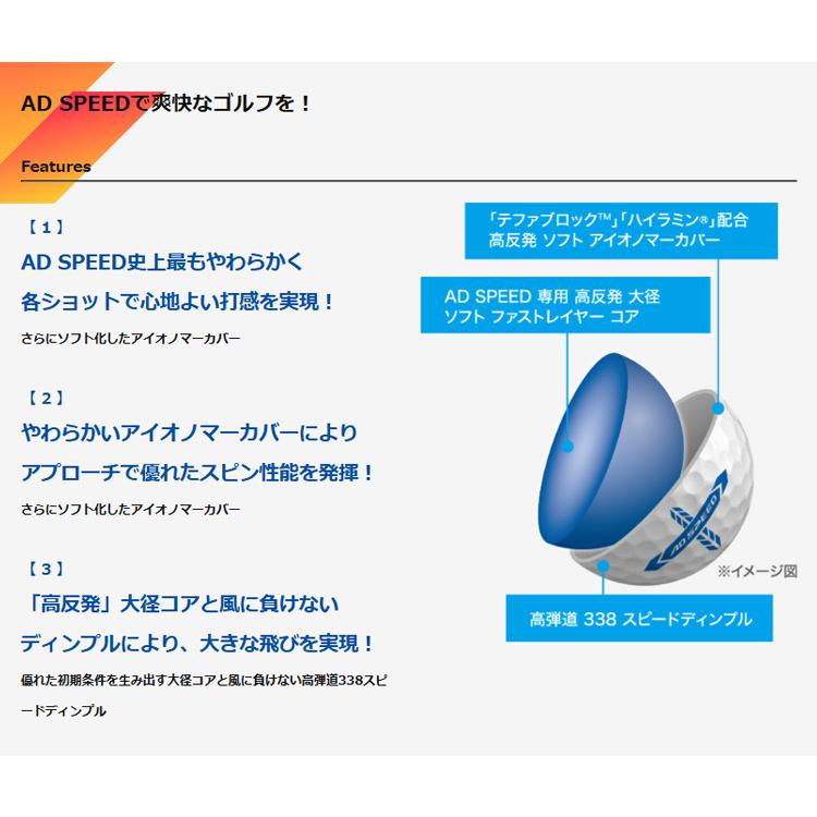 【3ダースセット】ダンロップ(DUNLOP) スリクソン 2026 AD SPEED ゴルフボール 3ダース(36球) 2026年モデル_2