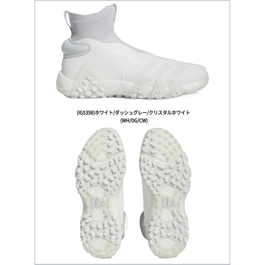 新品adidasアディダスゴルフシューズ　コードカオス レースレス グリッチ アディダス「コードカオス レースレス グリッチ」を試し履き 靴ひもが