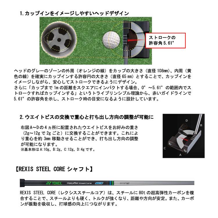 YONEX（ヨネックス） イーゾーン TP-S600 パター レクシススチールコア