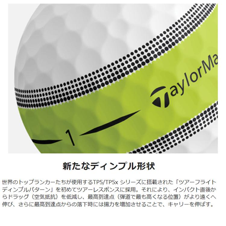 テーラーメイド ツアーレスポンス ストライプ ブルーピンク ゴルフボール 1ダース(12球) 2023年 (日本正規品)｜b-kenkougolf｜04