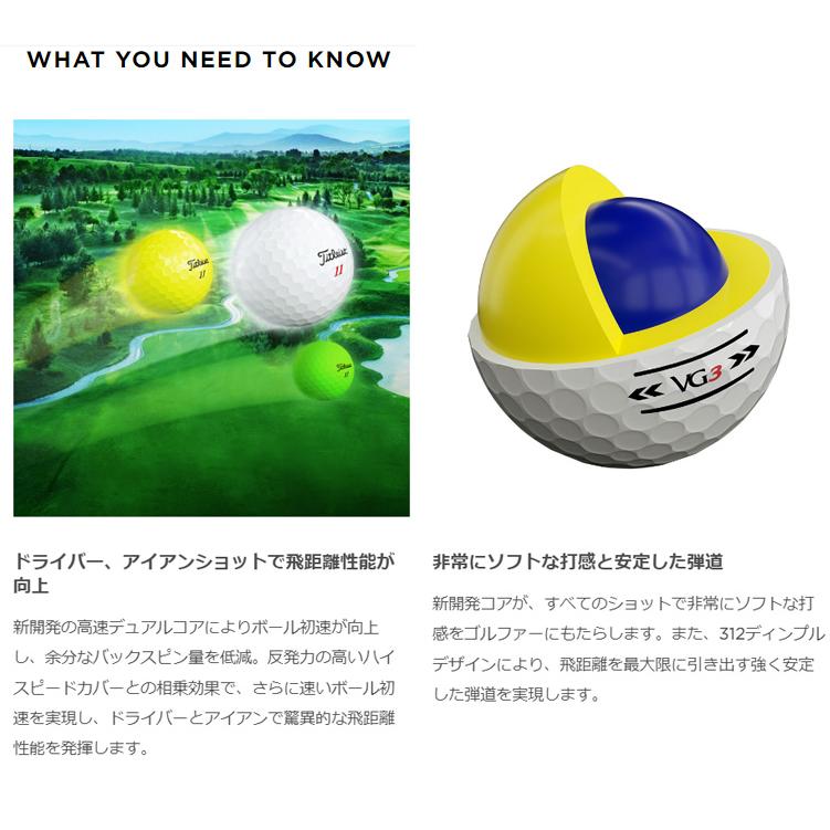 Titleist VG3 タイトリスト vg3 ゴルフボール ボール 1ダース(12球入り