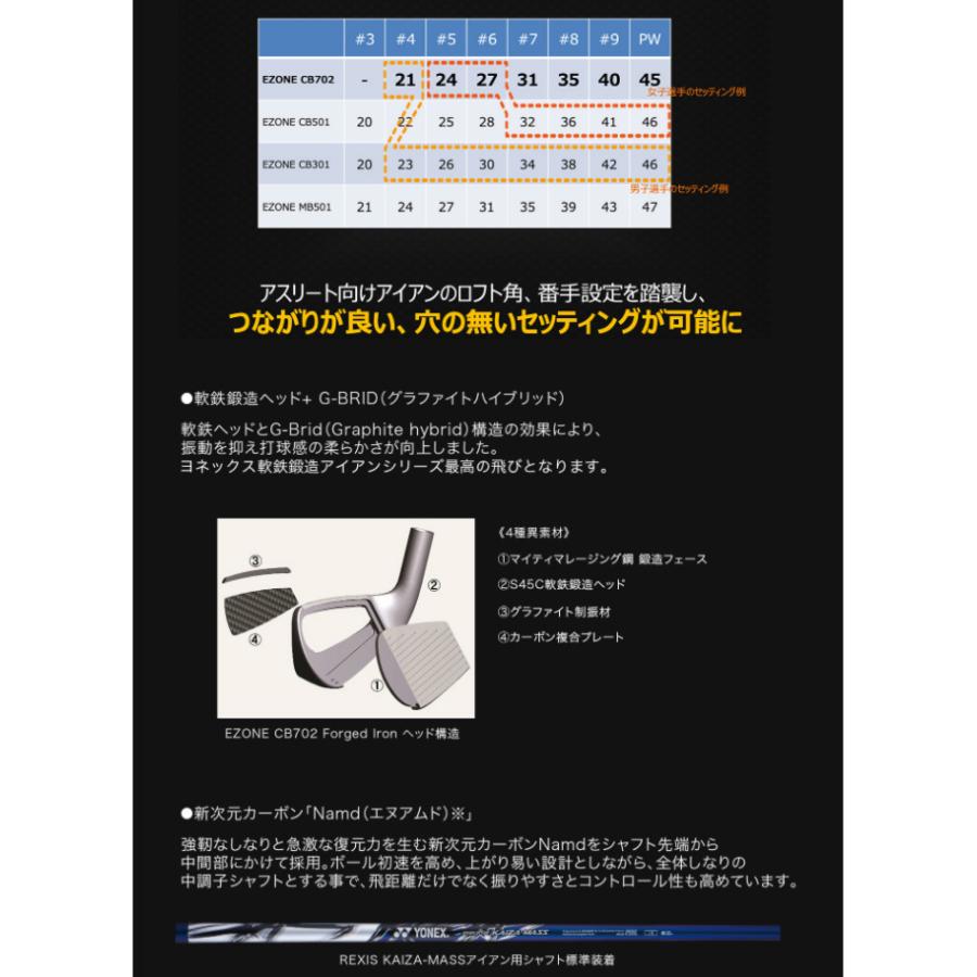 YONEX（ヨネックス） イーゾーン CB702 フォージドアイアンセット(#6