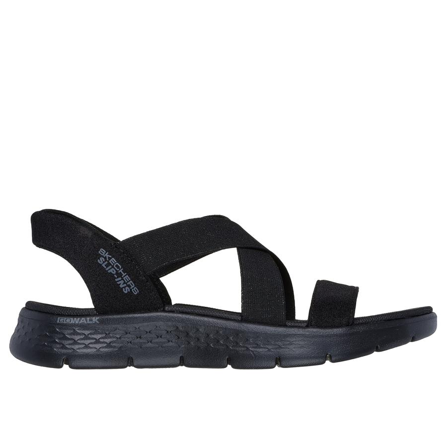 (取寄) スケッチャーズ SKJ-141489-BBK GO WALK FLEX SANDAL-GLIMMER UP (BBK)BLACK レディースの画像