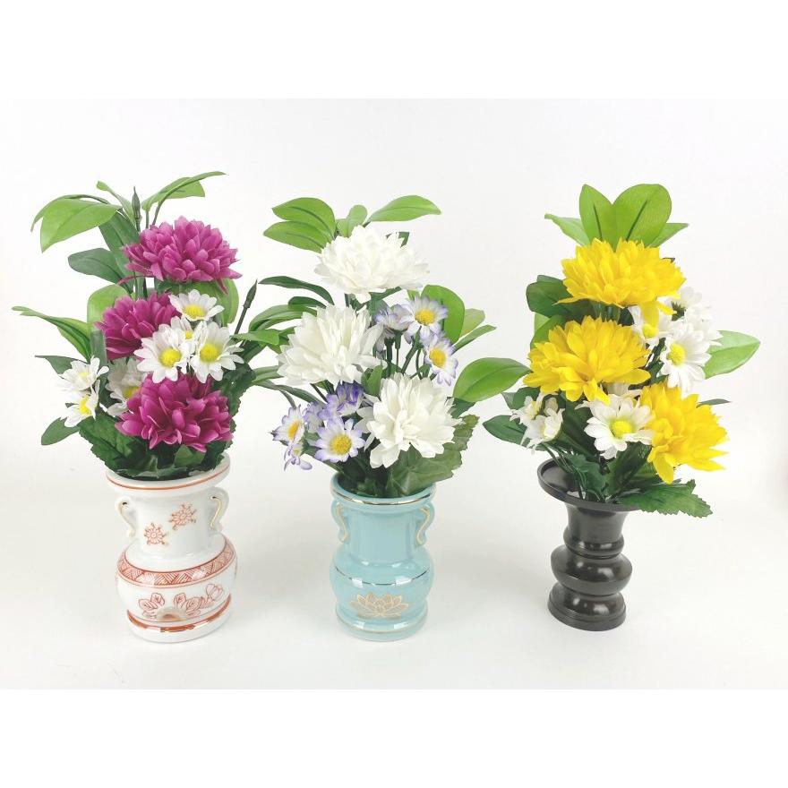 フェイクフラワー 造花 ミニサイズ仏花 中菊としきみ 小菊のアレンジ ３号サイズ Fake Bukka 012 お仏壇の野田 通販 Yahoo ショッピング