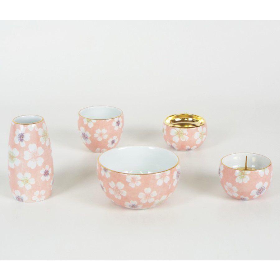 モダン仏具セット 花恋 かれん 5点セット ペット仏具 ミニサイズ