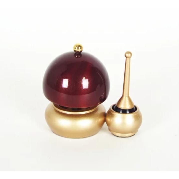 おりん 仏具 ルミエールリン　りん台、りん棒セット1.8寸　ワインレッド色