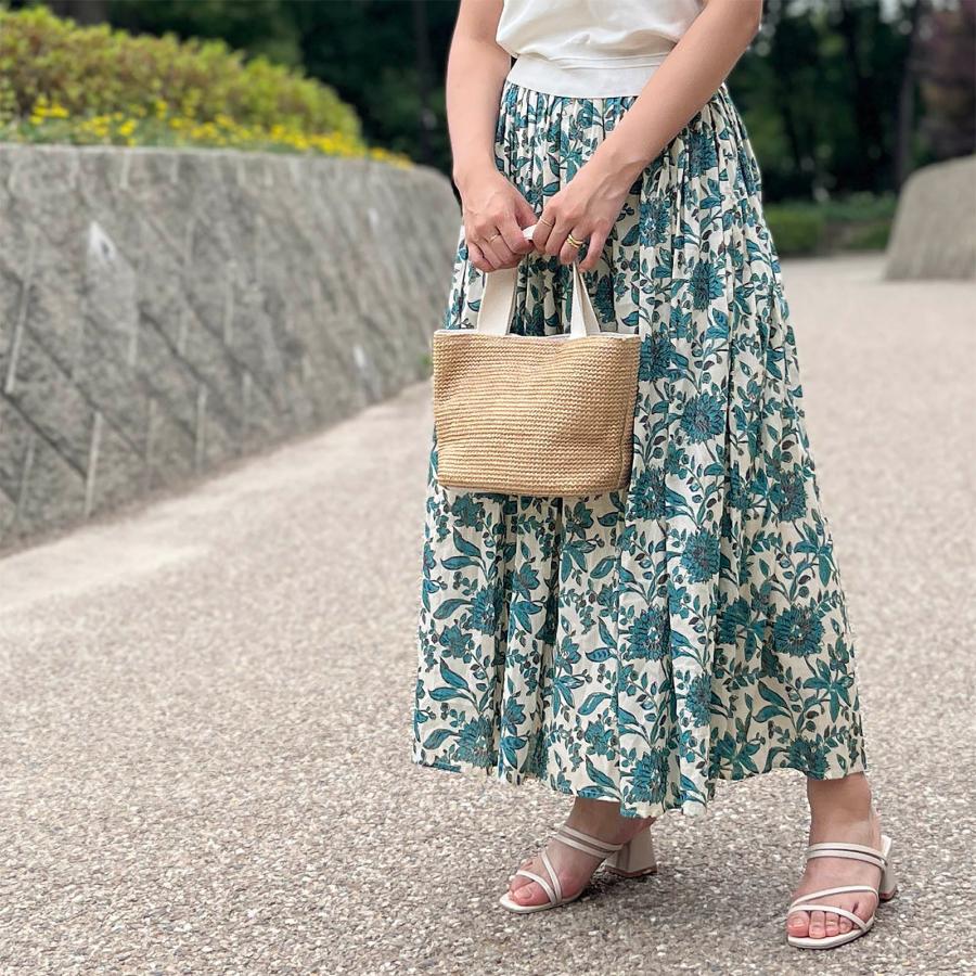 プリントスカート フレアスカート マキシ スカート 柄スカート