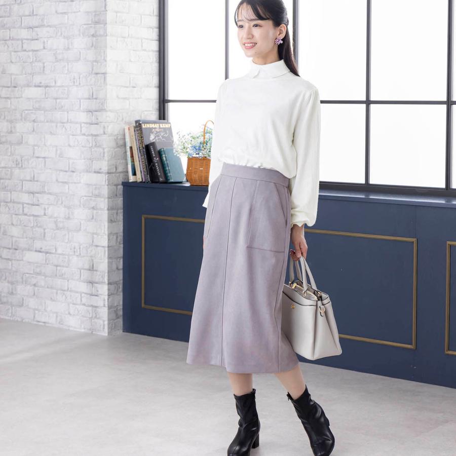 スカート オフィス レディース タイトスカート スエード ミモレ丈 通勤