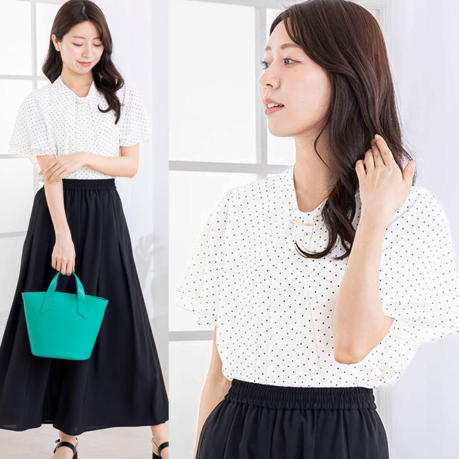 ブラウス オフィス レディース 半袖 夏ブラウス 通勤服 シフォン