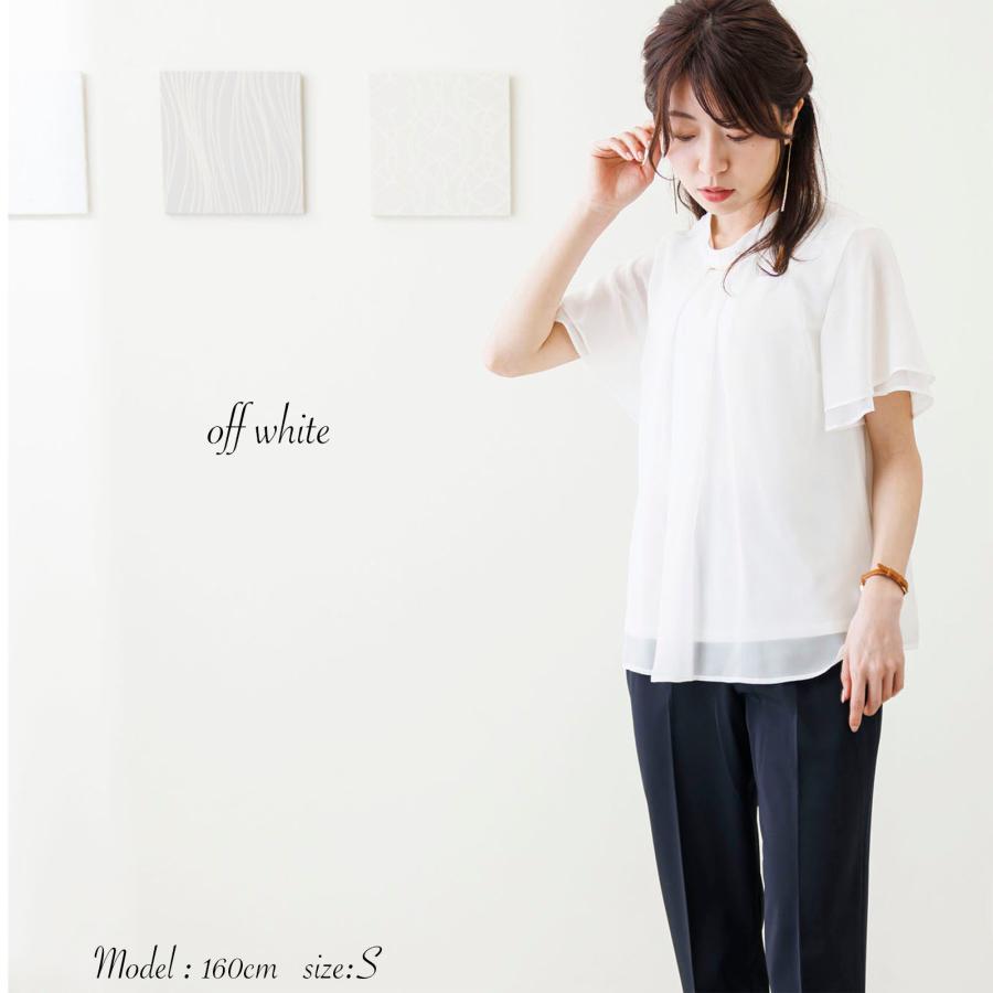 ブラウス オフィス レディース 半袖 夏ブラウス 通勤服 シフォン 