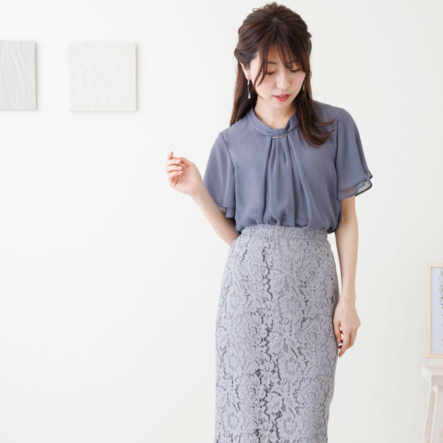 ブラウス オフィス レディース 半袖 夏ブラウス 通勤服 シフォン