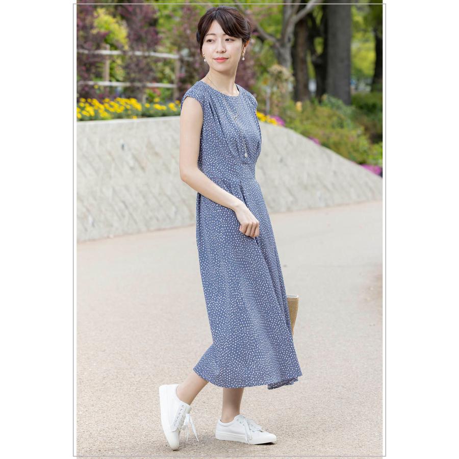 ワンピース ロングワンピース フレアワンピース 白 ブルー モカ