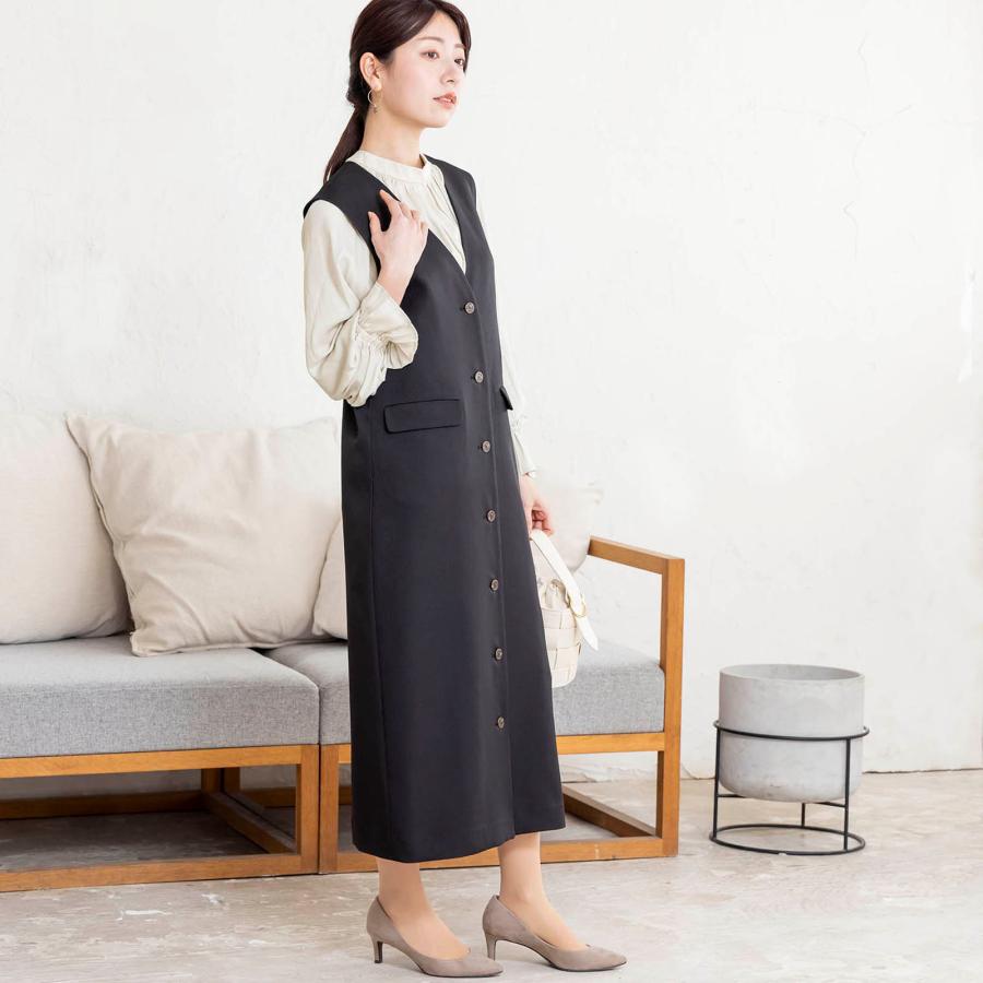 ジレ ワンピース レディース ジャンスカ ジャンパースカート ジレ