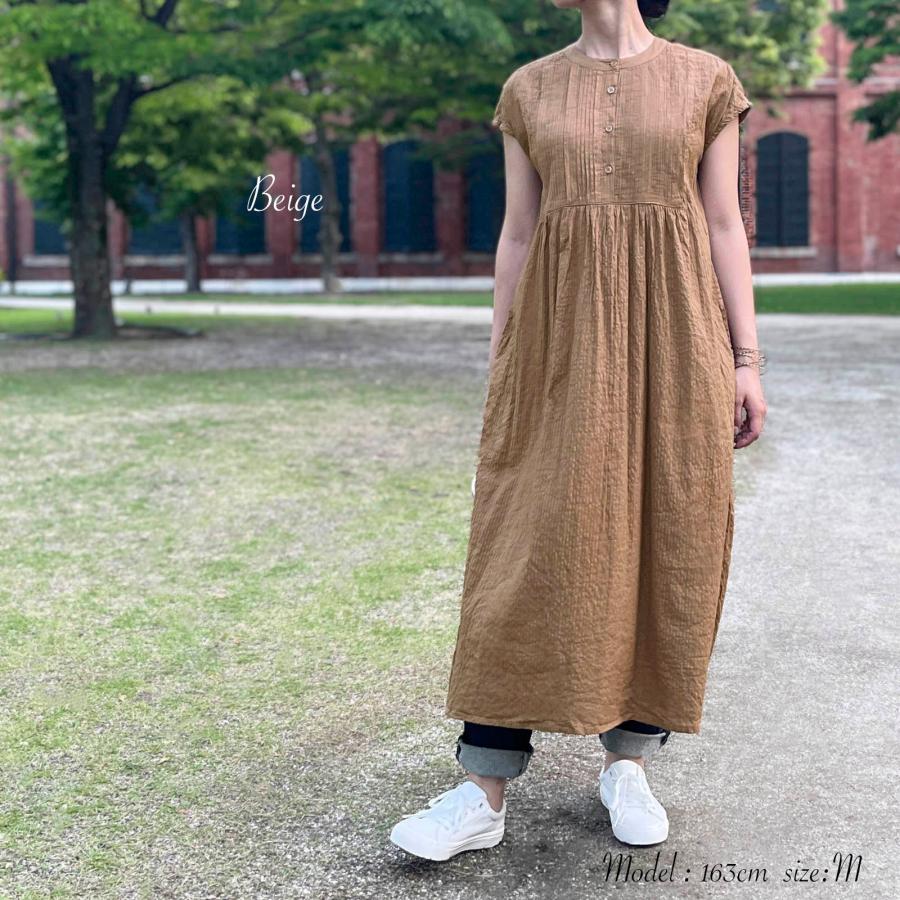 ワンピース レディース コットンワンピース 涼しい 半袖 フレンチ