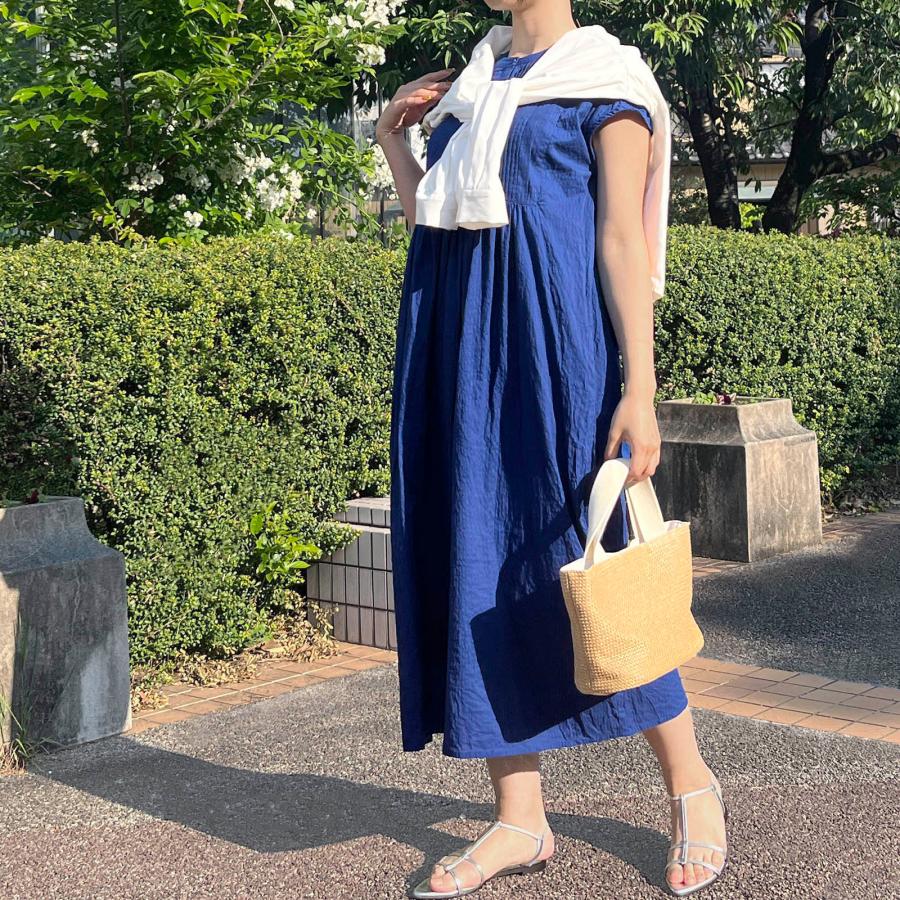 ワンピース レディース コットンワンピース 涼しい 半袖 フレンチ