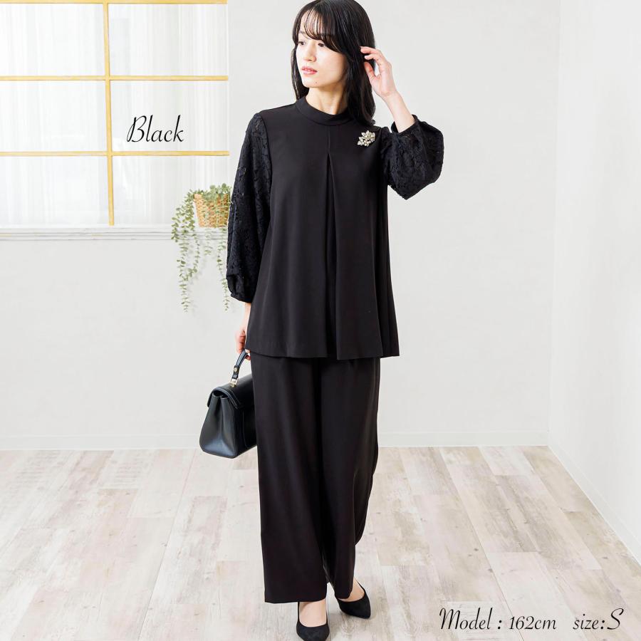 セットアップ ブラウススーツ レース 袖レース レースブラウス