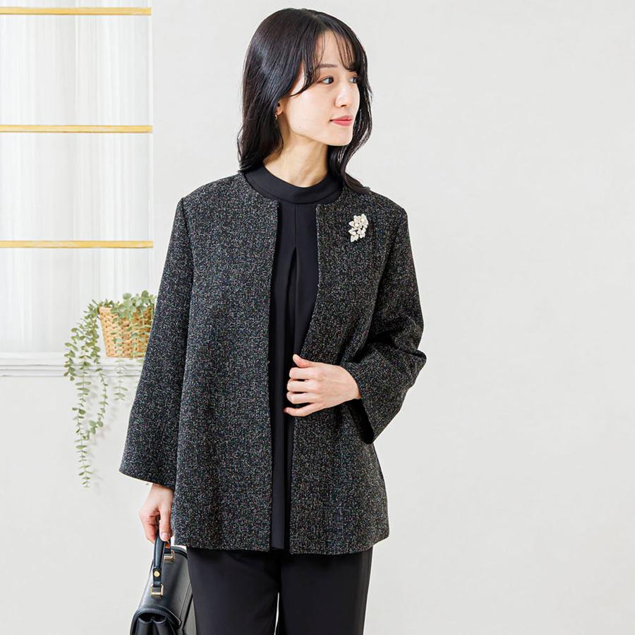 ツイードジャケット ジャケット レディース オフィス 通勤 通勤服 大人