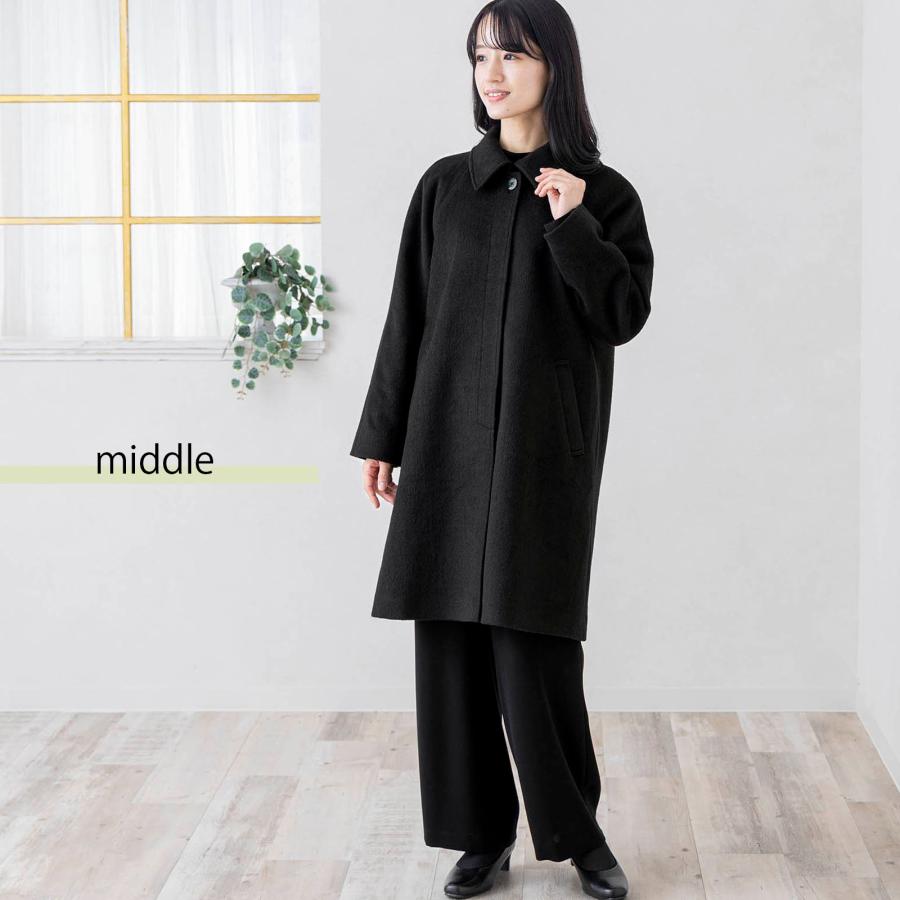 通勤 レディース ステンカラーコート ロングコート コート ミドル丈