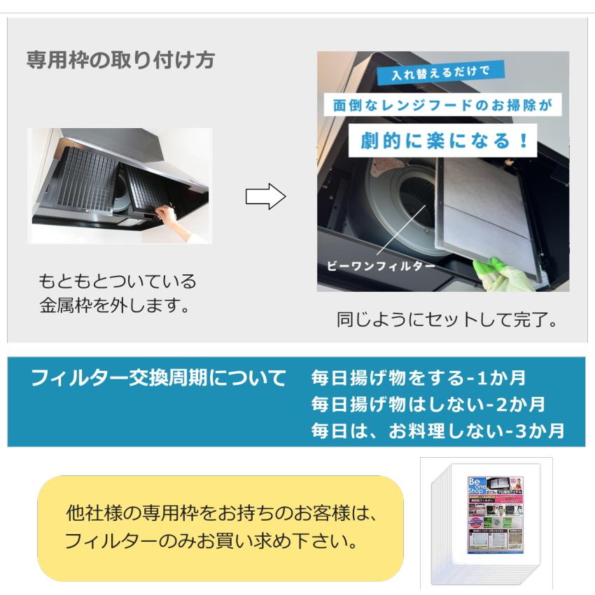 換気扇 レンジフィルター 横275(つまみ側)×縦300mm 枠2枚+ 換気扇 レンジフィルター 横275(つまみ側)×縦300mm 枠2枚+
