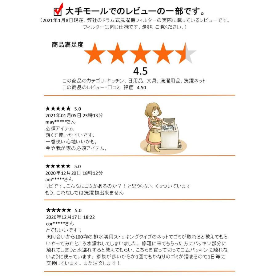 ビーワンショップ 縦型洗濯機用フィルター54枚入 糸くず取りフィルター 