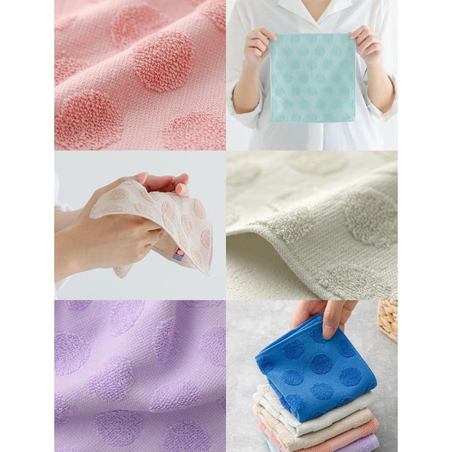 今治タオル 水玉ジャガード 3枚セット 約20×20cm 日本製 綿100％ ギフト タオルハンカチ ハンカチタオル ハンドタオル レディース | 今治タオル | 08