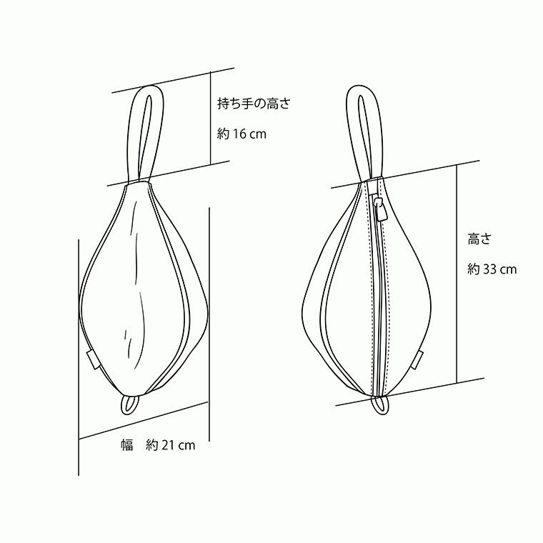 バッグ ラグビーボール型 ミニバッグ ポーチ ワンハンドル 内側撥水 綿100％ 軽量 小さめ 日本製 | ブランド登録なし | 08
