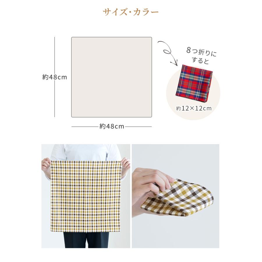 ハンカチ 5枚セット ウィークリーハンカチ 大判 48×48cm 日本製