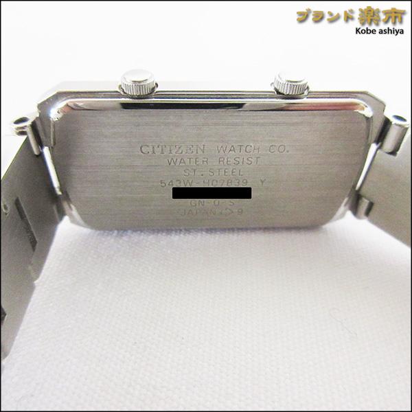 *ジャンク CITIZEN シチズン 腕時計 クロスシー ダブルフェイス デュアルタイム シルバー 543W-H07839*送料込｜b-rakuichi-ashiya｜06