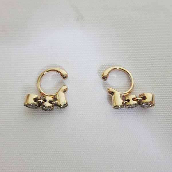 ete イヤリング ピンクゴールド SV925 美品 ete エテ シルバー925 ピンクゴールド イヤリング