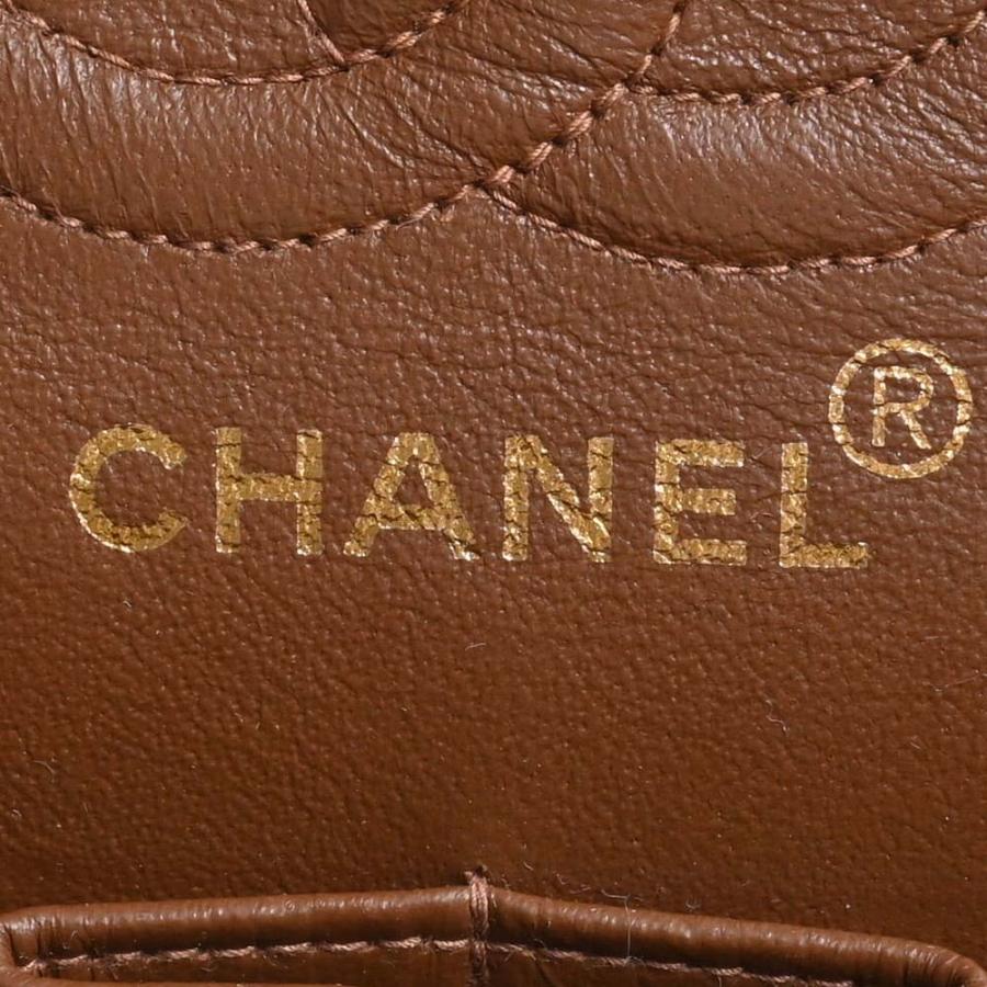 CHANEL シャネル ラムスキン マトラッセ ココマーク Wフラップ Wチェーン ショルダーバッグ ブラウン レディース by｜b-rakuichi｜07