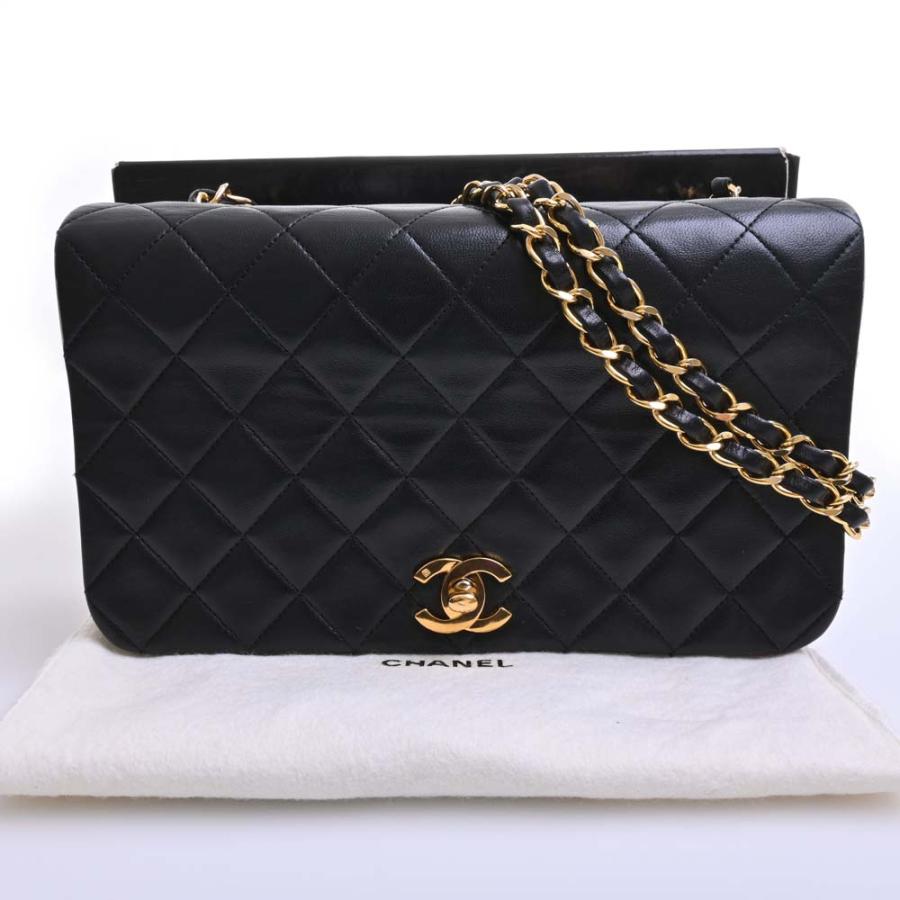 CHANEL シャネル ラムスキン マトラッセ ココマーク フルフラップ 