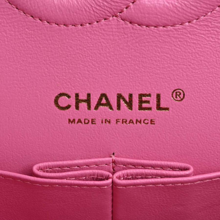 CHANEL シャネル キャビアスキン マトラッセ ココマーク Wフラップ Wチェーン ショルダーバッグ ピンク レディース by｜b-rakuichi｜07