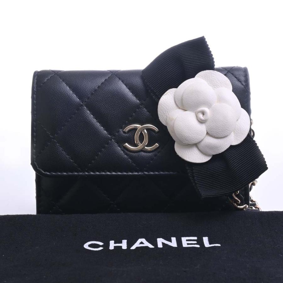 CHANEL シャネル ラムスキン マトラッセ カメリア ココマーク