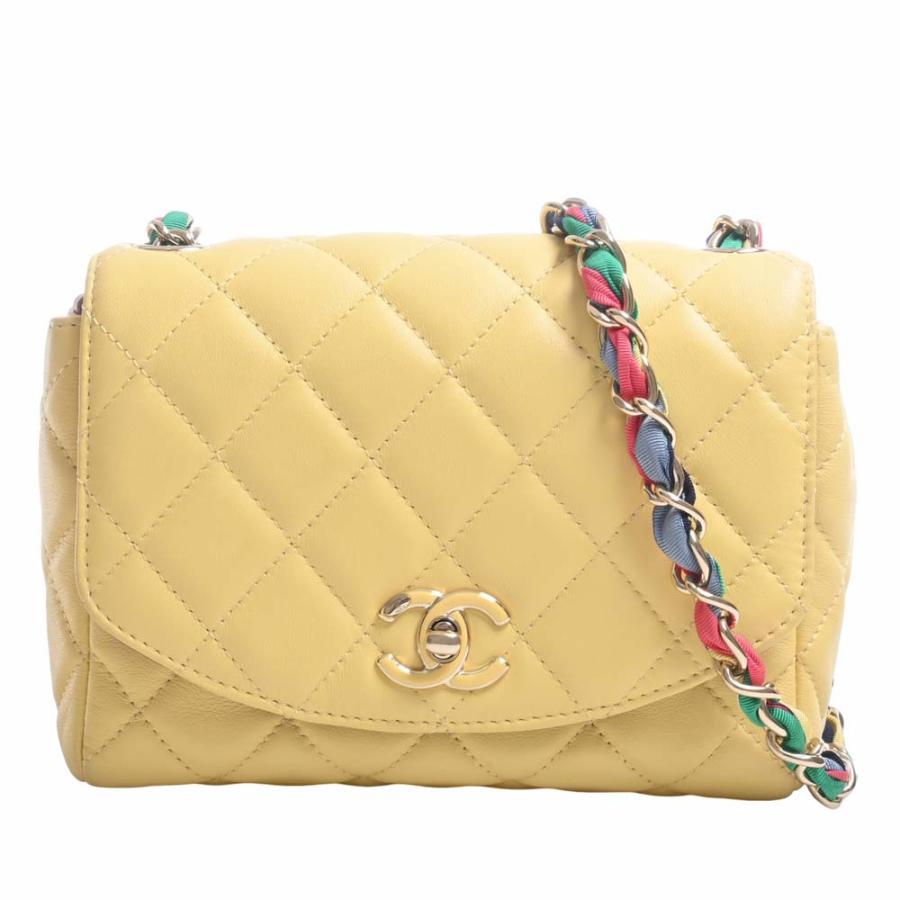 CHANEL シャネル レザー マトラッセ ココマーク チェーン ショルダー 
