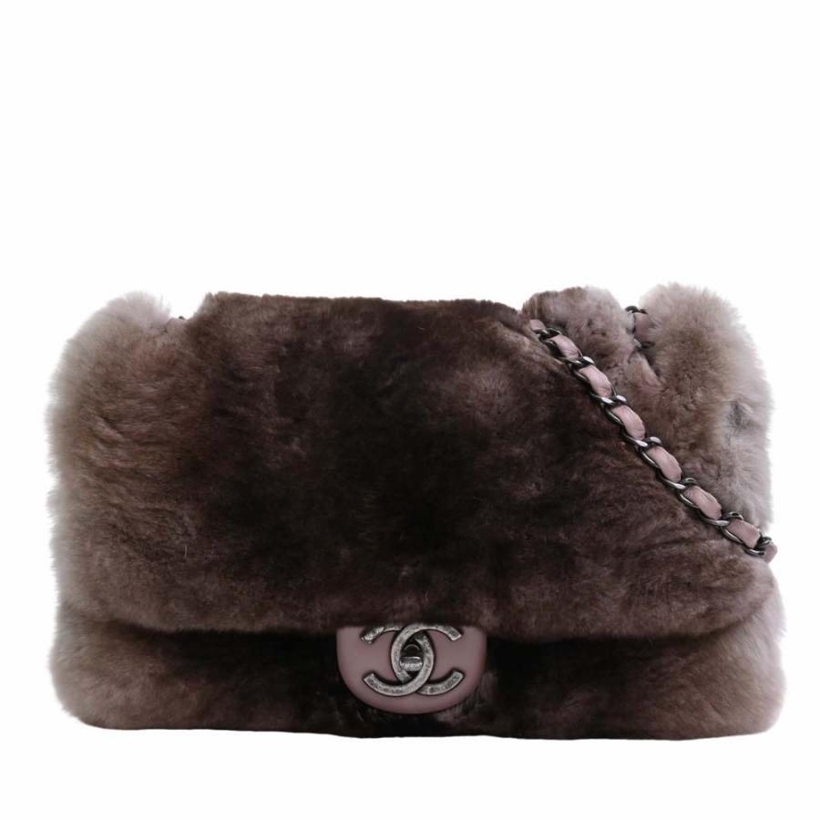 確実正規品シャネルオリラグファー バック CHANEL シャネル ファー レザー ココマーク チェーン ショルダー