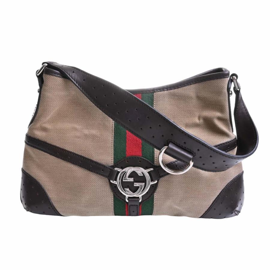 GUCCI Gucci グッチ シェリー キャンバス レザー ワンショルダーバッグ  