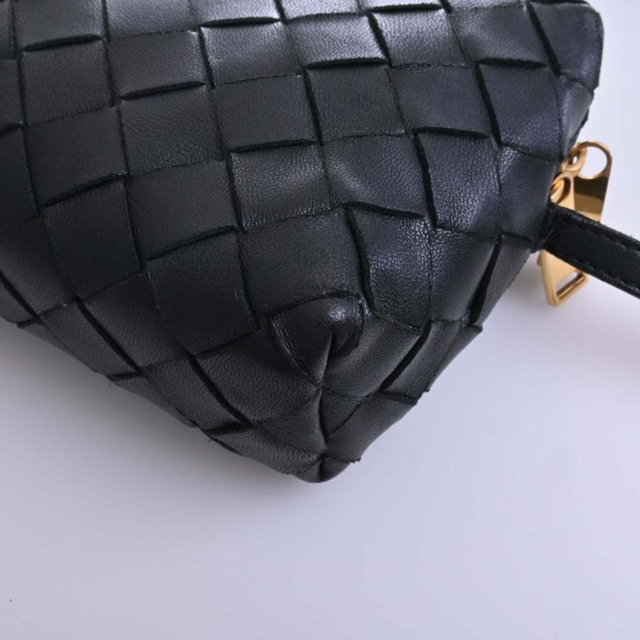 Bottega Veneta ボッテガヴェネタ イントレチャート レザー ショルダーバッグ ブラック レディース by｜b-rakuichi｜04