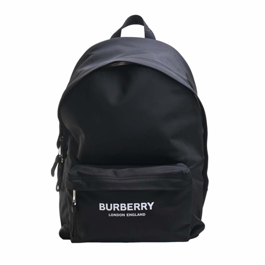 【極美品】バーバリー リュックサック レザー×ナイロン 黒 デカロゴ BURBERRY バーバリー ナイロン ロゴ リュックサック バック