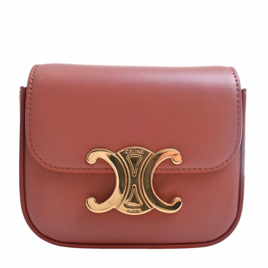 CELINE Celine セリーヌ レザー ミニ クロード トリオンフ