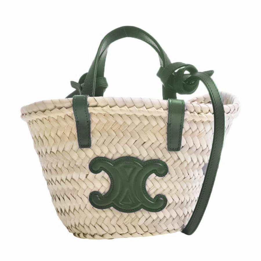 Celine セリーヌ ラフィア レザー ミニ トリオンフ パニエ 2WAY Celine セリーヌ ラフィア レザー ミニ トリオンフ パニエ 2WAY