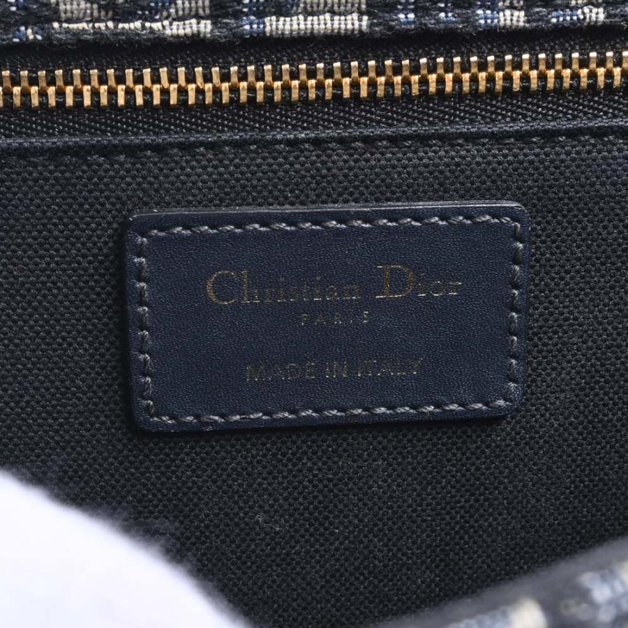 美品 ディオール オブリーク ショルダーバッグ ネイビー キャンバスレザー 美品 ディオール オブリーク ショルダーバッグ ネイビー