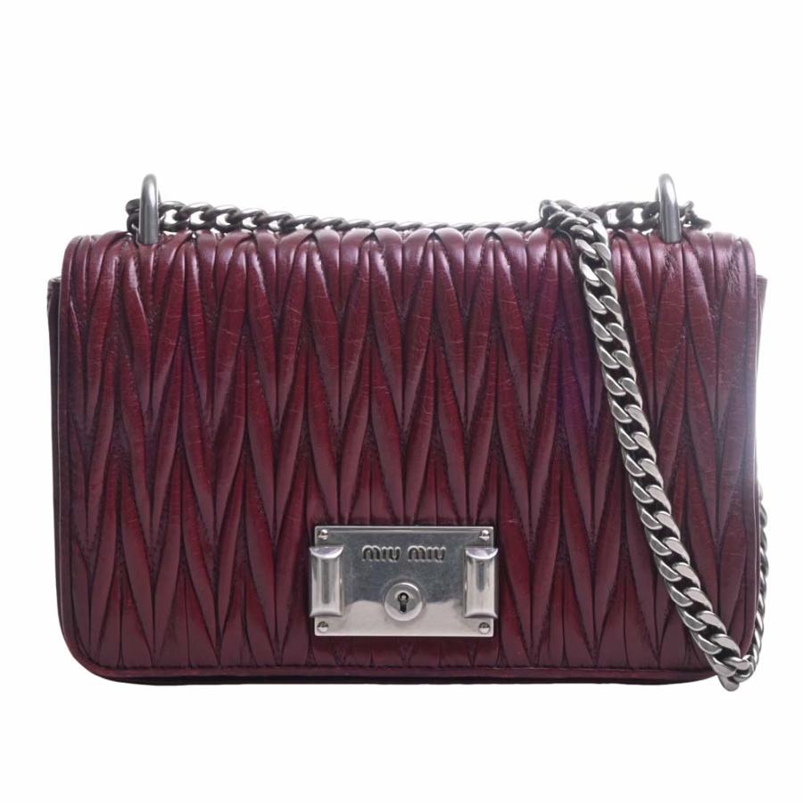miu ミュウミュウ MATELASSE LUX チェーン ショルダーバッグ 5BD153 