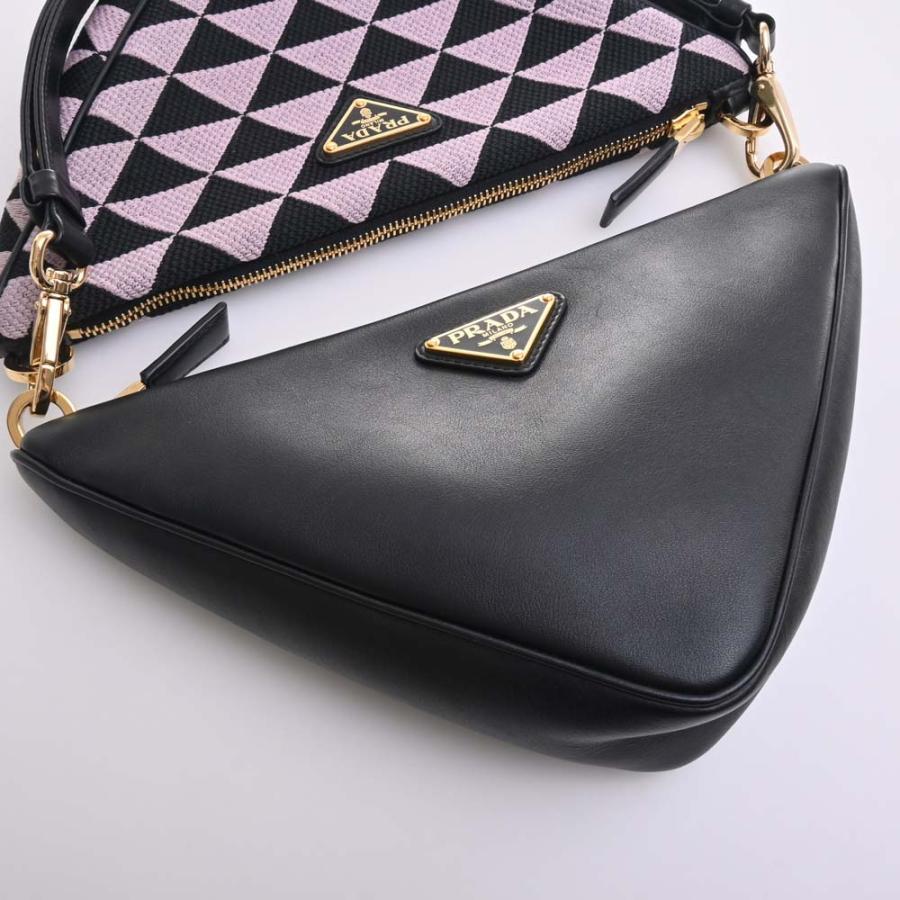 PRADA プラダ レザー キャンバス シンボル ミニバッグ PRADA プラダ レザー キャンバス シンボル ミニバッグ