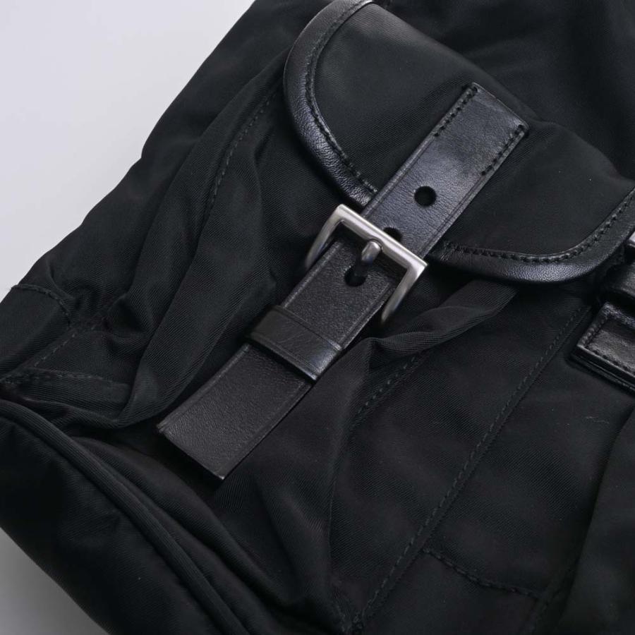 PRADA プラダ　リュック　トライアングルロゴ　正規品　ブラック　レディース PRADA プラダ ナイロン トライアングルロゴ リュックサック