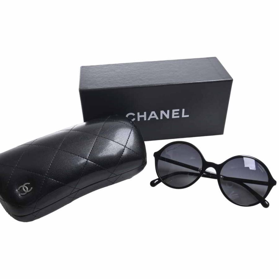 CHANEL シャネル パール 丸型 サングラス #53□19 140 5391HA ブラック